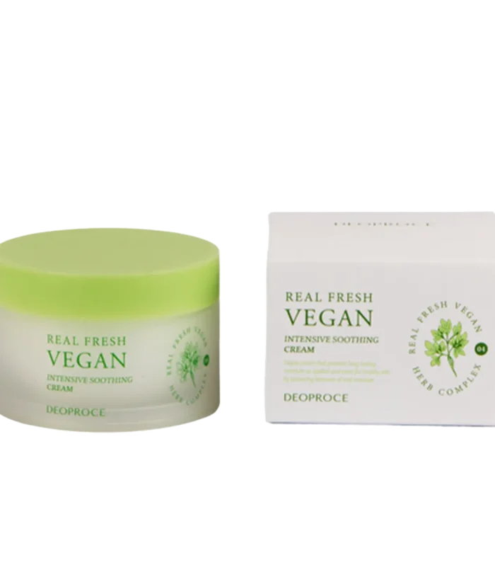 DEOPROCE REAL FRESH VEGAN INTENSIVE SOOTHING CREAM 100G
