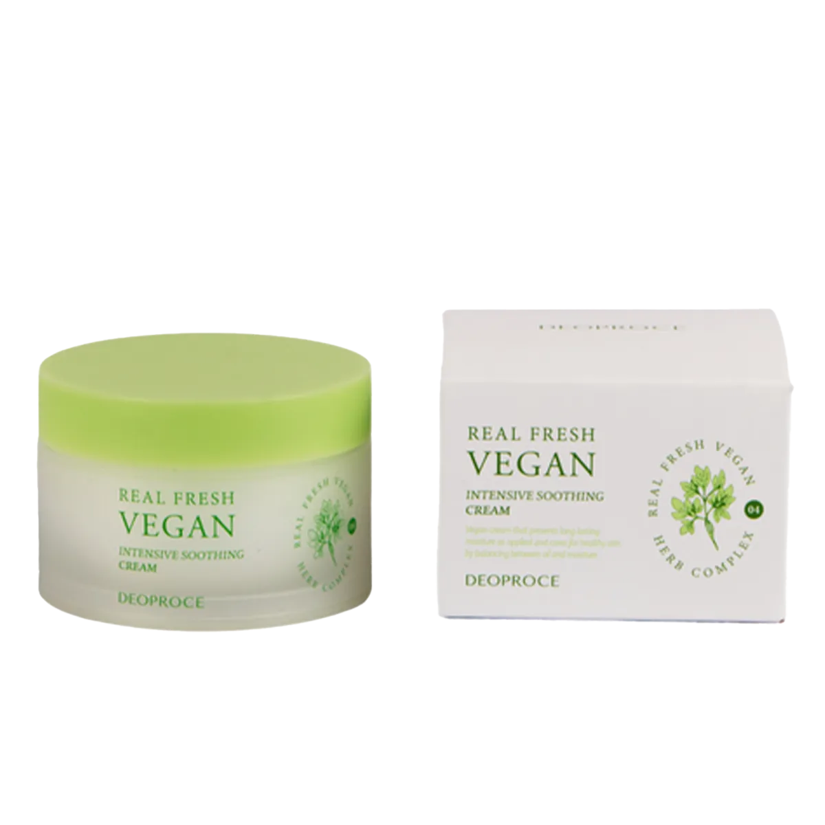 DEOPROCE REAL FRESH VEGAN INTENSIVE SOOTHING CREAM 100G