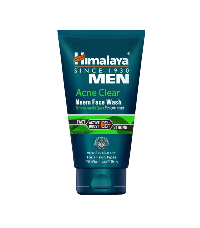 HIMALAYA FACE WASH 100ML MEN PIMPLE CLEAR NEEM.