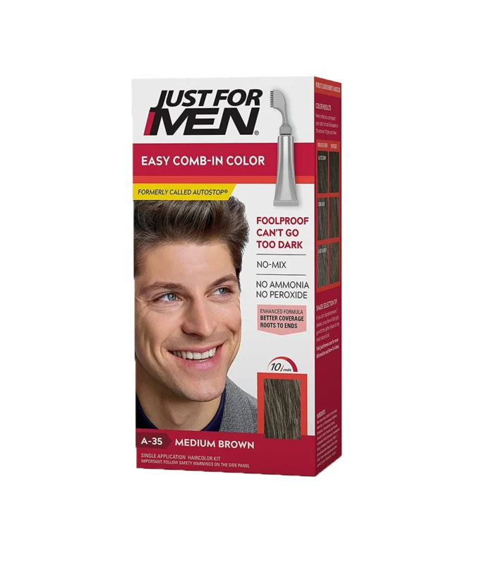 JUST FOR MEN COLOR EASY COMB MEDIUM BROWN