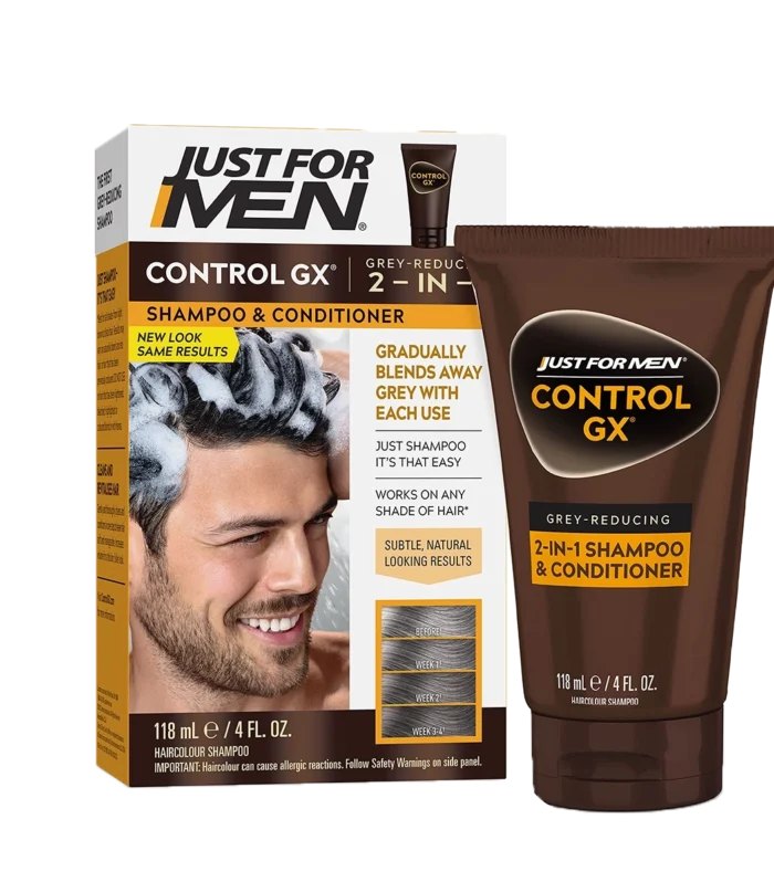 JUST FOR MEN CONTROL GX GREY REDUCING SHAMPOO 2 IN 1 118ML