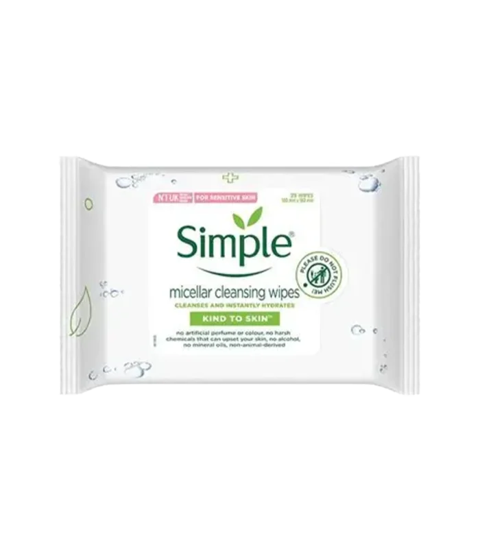 SIMPLE CLEANSING WIPES 25CS KIND TO SKIN MICELLAR