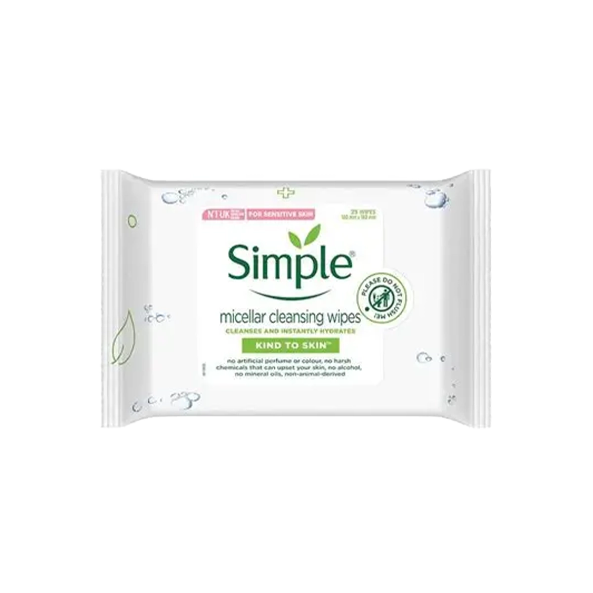 SIMPLE CLEANSING WIPES 25CS KIND TO SKIN MICELLAR