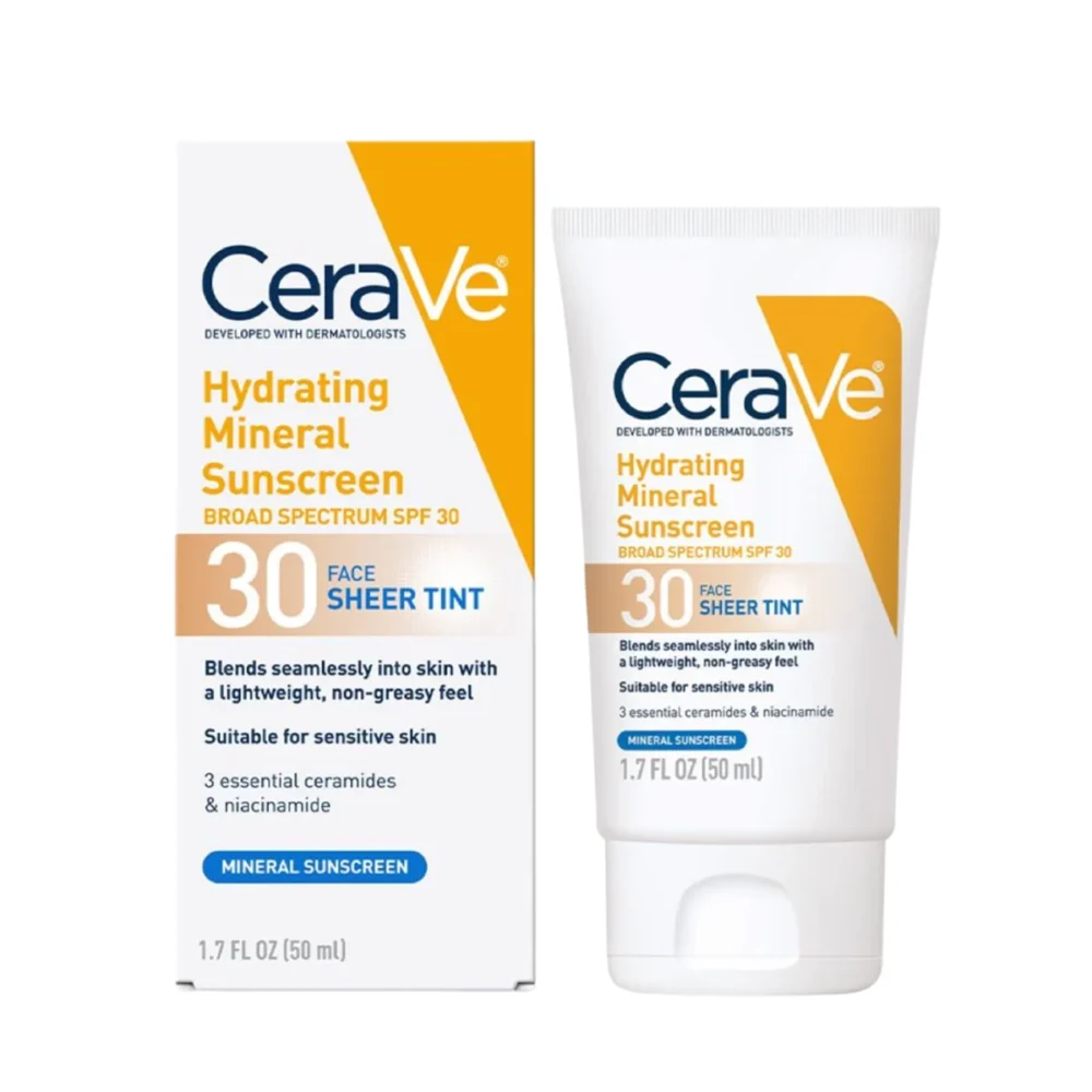 Cerave Hydrating Mineral Sunscreen SPF 30 Face SheerTint