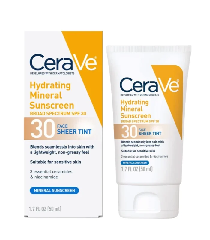 Cerave Hydrating Mineral Sunscreen SPF 30 Face SheerTint