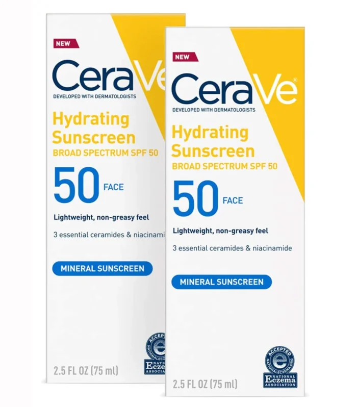 Cerave Hydrating Mineral Sunscreen SPF 50 Face Lotion